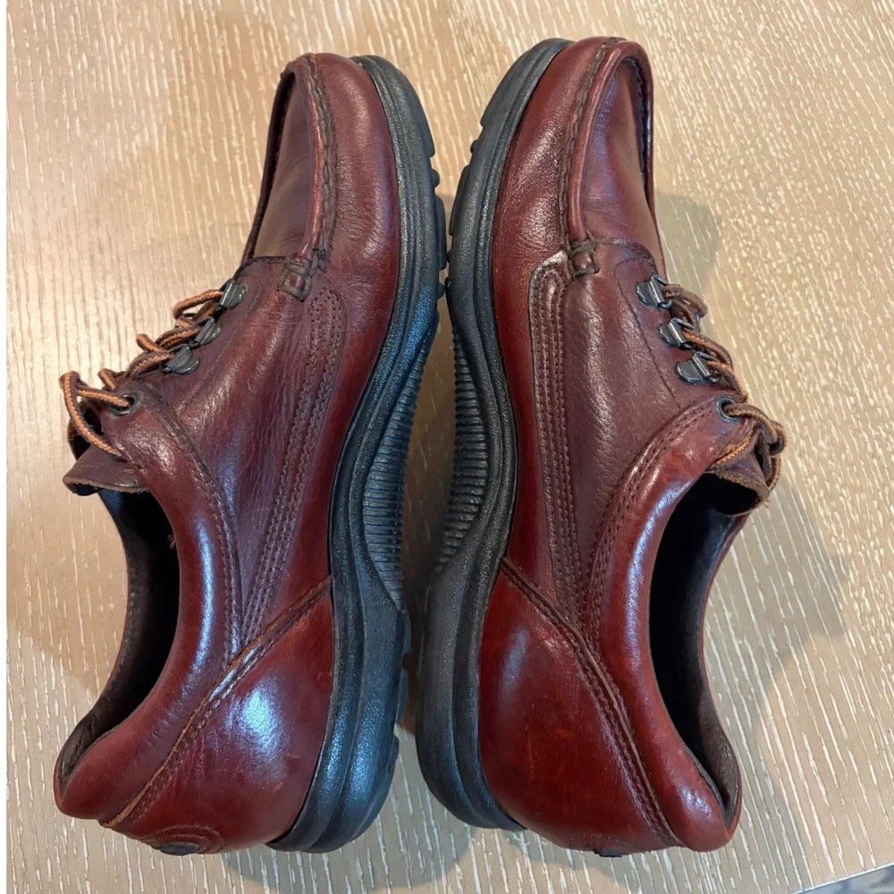 VTG Dexter WalkMocs 10 N Brown Leather Moc Toe Shoes Made in USA Gorpcore P558-2
